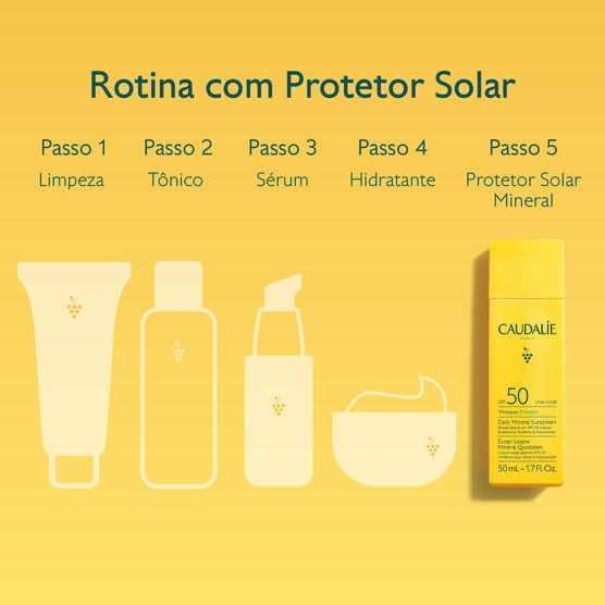Protetor Solar Mineral Iluminador Caudalie Vinosun FPS 50